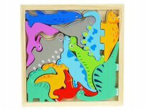 Układanka Edukacyjna Logiczna Dinozaury Montessori