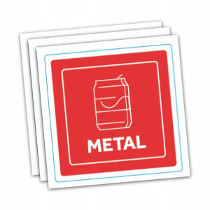 Akcesoria łazienkowe Naklejka segregacyjna METAL