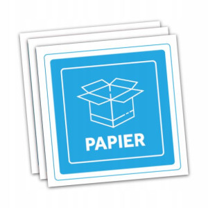 Akcesoria łazienkowe Naklejka segregacyjna PAPIER