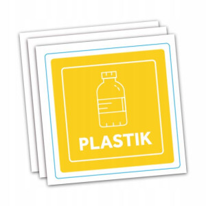 Akcesoria łazienkowe Naklejka segregacyjna PLASTIK