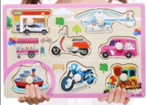 Puzzle drewniane układanka środki transportu helikopter