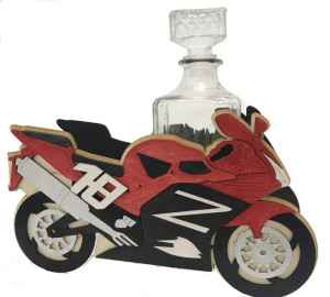 Karafka + stojak Motor Ścigacz + 6 kieliszków na prezent