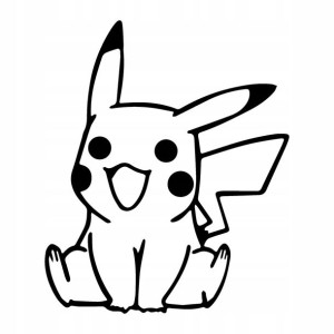 Naklejka pokój dziecka Pikachu 10 cm