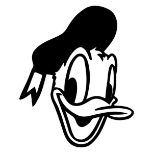 Naklejka pokój dziecka KACZOR DONALD na auto 10 cm