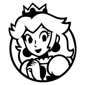 Naklejka pokój dziecka KSIĘŻNICZKA PEACH mario 10 cm