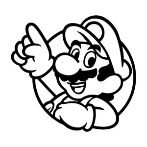 Naklejka pokój dziecka Mario 10 cm