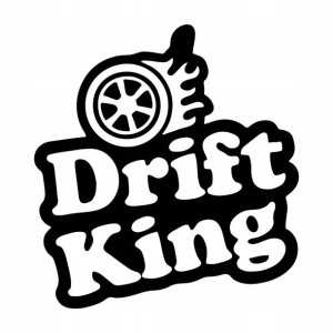 NAKLEJKA na ścianę DRIFT KING 10 cm
