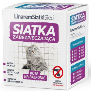 Zestaw Siatka Na Balkon Dla Kota 4x3 Bezpieczne Koty Bez Wiercenia