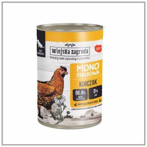 Wiejska Zagroda karma monobiałkowa dla psa Kurczak 400g