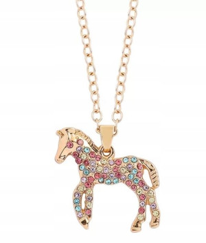 16 0281 Naszyjnik Magiczny Kucyk Cyrkonie Koń Konik Horse