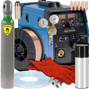 Spawarka Sherman MIG 200 MMA TIG Synergia zestaw