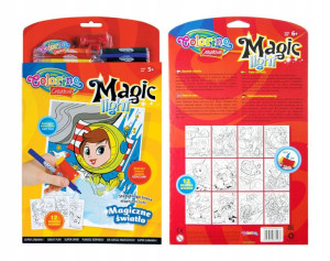 Kolorowanka Magiczne Światło + latarka flamastry