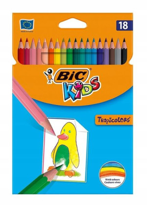 Kredki ołówkowe niełamliwe Bic Tropicolor 18k