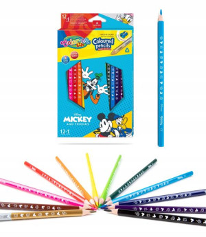 Kredki ołówkowe trójkątne 13k Mickey i przyjaciele