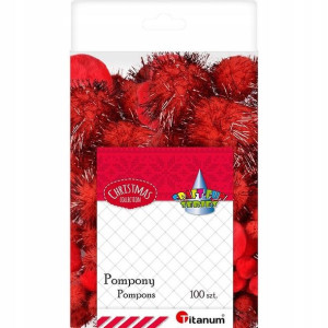 Pompony mix czerwony 100 szt Titanum