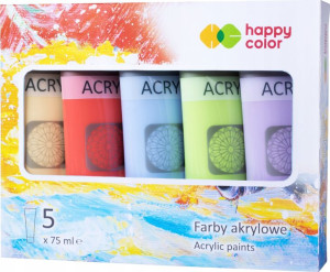 Zestaw farb akrylowych 5 szt x 75 ml MIX