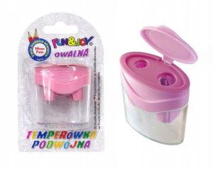 Temperówka owalna podwójna FunJoy Różowa