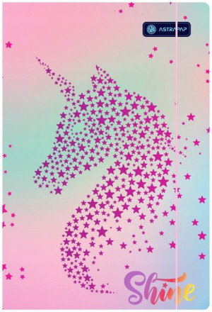 Teczka z gumką A4 dziewczęca Unicorn Obmre Gwiazdk