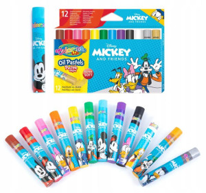 Pastele olejne 12 kolorów Myszka Mickey Colorino