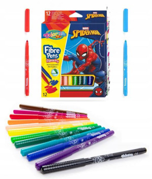 Flamastry 12 kolorów Spiderman Colorino