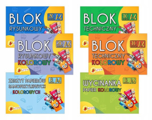 Komplet bloków szkolnychy A4 Shan 6 szt.