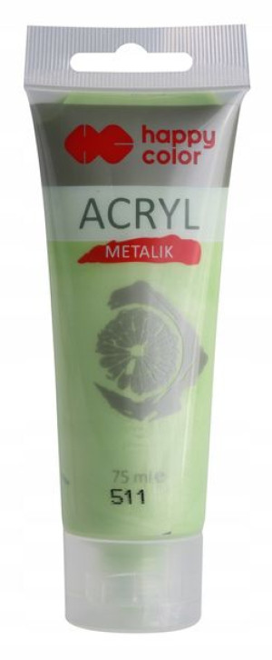 Farba akrylowa HappyC75ml zielony limonka metalik