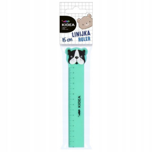 Linijka z figurka 15cm Kidea Zielony