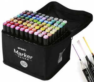Marker artystyczny alkoholowy dwustronny 80k