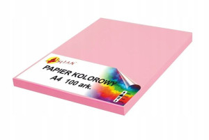 Papier kolorowy A4 90g różowy pastelowy 100 arkusz