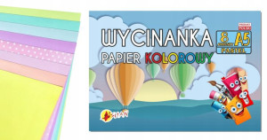 Papier nabłyszczany wycinanka Pastelowa A5 8k Shan