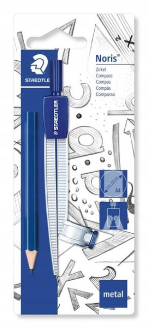 Cyrkiel szkolny uniwersalny + ołówek Staedtler