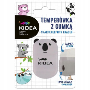Temperówka z gumką misie Kidea Szary