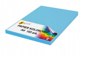 Papier kolorowy A4 80g niebieski 100 arkuszy