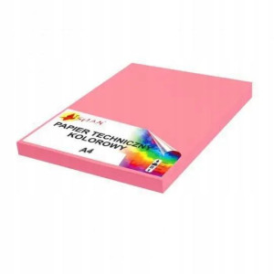 Papier techniczny A4 160g różowa pomarańcza 50 ark