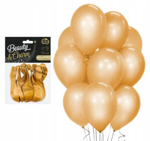 Balony metaliczne złote 10szt 12" GoDan