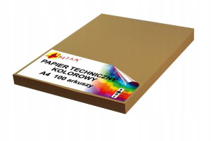 Papier techniczny A4 160g brązowy 50 arkuszy
