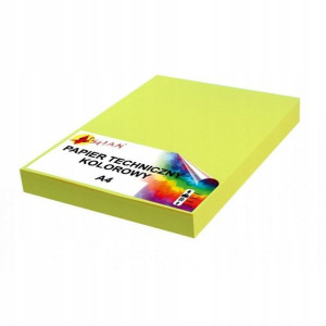 Papier techniczny A4 270g żółty intensywny 50 ark