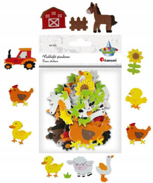 Naklejki piankowe farma 20 szt Titanum