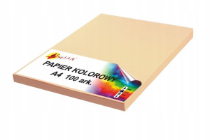 Papier kolorowy A4 80g brzoskwiniowy 100 arkuszy