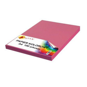 Papier kolorowy A4 120g fuksja 100 arkuszy