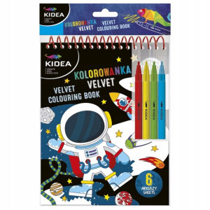 Kolorowanka Kosmos Velvet 4 pisaki Kidea KVCKA