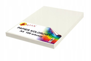 Papier kolorowy A4 120g kość słoniowa 100 arkuszy