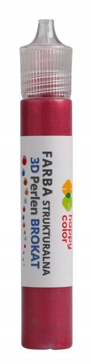 Farba strukturalna 3D Happy Color brokat czerwony
