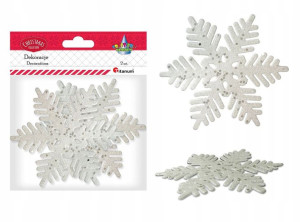Dekoracje świąteczne Śnieżynka 2 szt 15 cm 414346