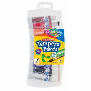 Farby tempera w tubach 10ml 10 kolorów Colorino