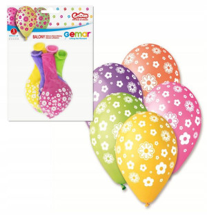 Balony premium Kwiaty 5 szt 30cm nr 1823