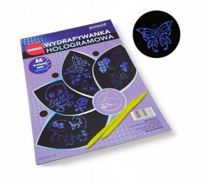 Wydrapywanka hologramowa A4 10 arkuszy Niebieski