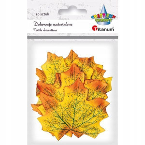 Liście klonu materiałowe 80x75mm 10szt. Titanum