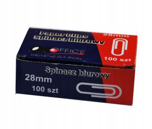 Spinacz biurowy 28 mm 100 szt