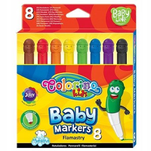 Flamastry 8 kolorów Colorino Baby Markers 39576PT